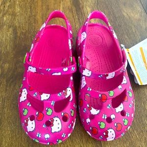 NWT Hello Kitty Crocs Shayna Apple Mary Jane 10
